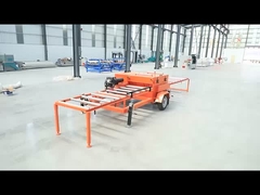 27 pk benzine aangedreven Automatische tweeling lemma board snijden hout edger zag machine met wielen voor mobiele