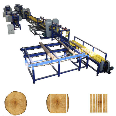 Fully Automated Bandsaw Wood Mill Sawmill Woodworking Log Cutting Twin Blade Vertical Saw Machine