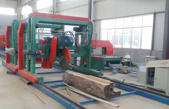 Twin Blade Sawmill Log Cutting Saw Swing Blade Sawmill, Angular Disk Saw