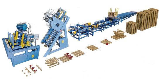 Factory price automatic wood pallet nailing machine Euro pallet production line Wood stringer pallet making machine