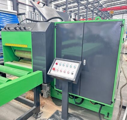 Industrial Double Arbor Multi Rip Saw with 300mm Cutting Height, 600mm Infeed Width, and 75KW Bottom Arbor