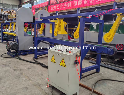 Volledig geautomatiseerde bandzaag Houtzagerij Houtbewerking Log Cutting Twin Blade Vertical Saw Machine