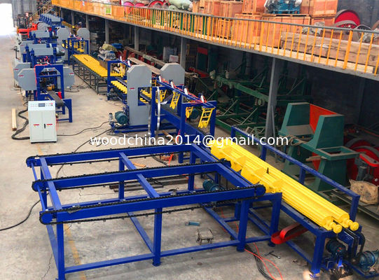 Automatische Verticale Twin Blade Saw Bandsaw Mill Machine Voor Houtbewerkingsmachines Zaagmolen