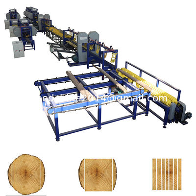 Fully Automated Bandsaw Wood Mill Sawmill Woodworking Log Cutting Twin Blade Vertical Saw Machine