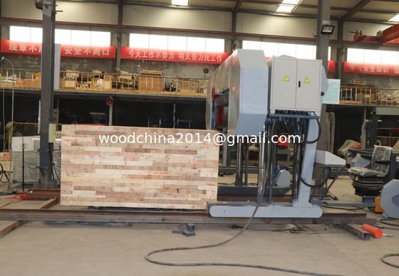 Grote houtwerkende draagbare horizontale bandzaagmachine