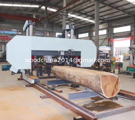 Zware 100 inch horizontale bandzaagmachine Grote harde houtblok snijbandzaag