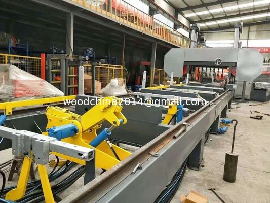 Volledig automatische zware grote houtzaagmachines Houtverwerkingsmachines met houtdraaier