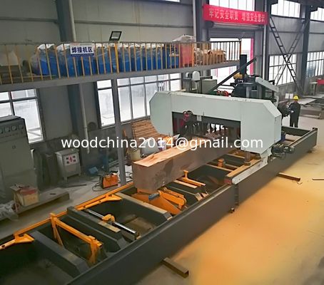 Automatische hydraulische band zagerij groot hout snijden draagbaar horizontaal groot te koop
