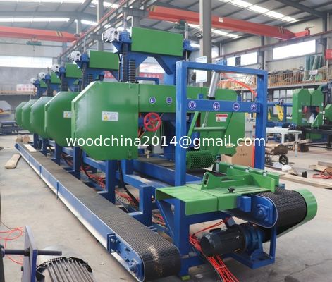 2/3/4/5/6 Hoofden Hoog snelheid Automatische Houtzaagmachine met automatisch voedingssysteem