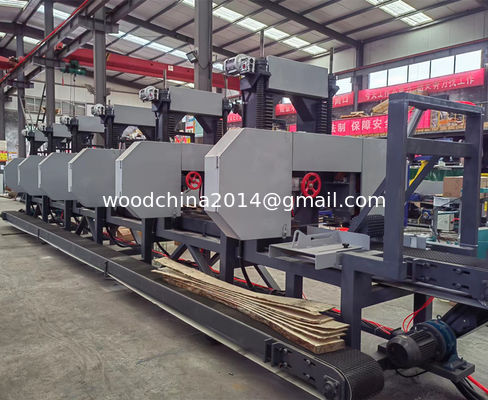2/3/4/5/6 Hoofden Hoog snelheid Automatische Houtzaagmachine met automatisch voedingssysteem