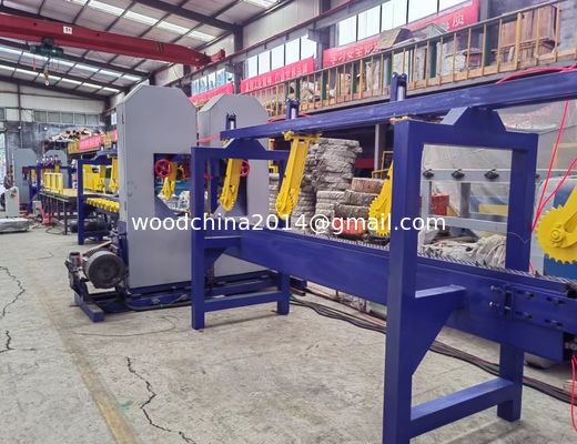 Automatische Verticale Twin Blade Saw Bandsaw Mill Machine Voor Houtbewerkingsmachines Zaagmolen