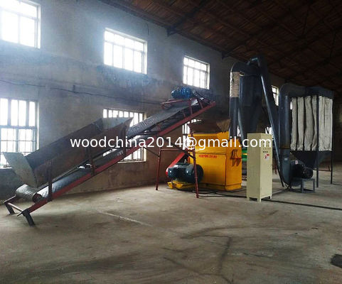 Houtversnipper Houtzaagstofbreker Machine met zaagstofverzamelaar voor houtpellet