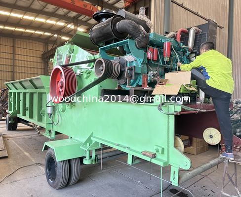 Biomassa-houtsplintermachine / Diesel-houtsplintermachine met groot vermogen / boshoutsplintermachine
