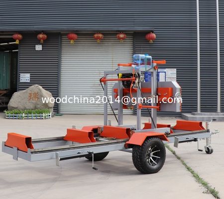 9 pk benzine motor draagbare horizontale bandzaagmachine Diesel mobiele bandzaagmachine