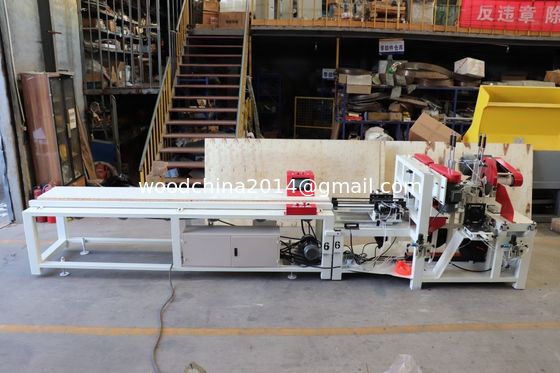 7.5KW Automatische CNC houten pallet voet pier maken machine voor 40-120mm dikte 40-100mm breedte
