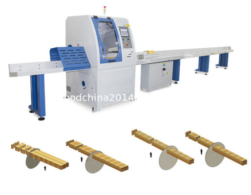 Houtpalletmachine CNC Automatische hout afhaken zaagmachine te koop, 450mm zaagblad, 2-6m voedingstafel