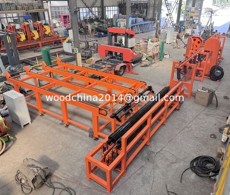 Industriële zaagmakerijen Twin Bandsaw Productielijn Houtproducten Verwerkingslijn