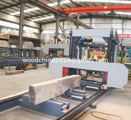 Horizontale houten draagbare bandzaagzaagzaagmachine