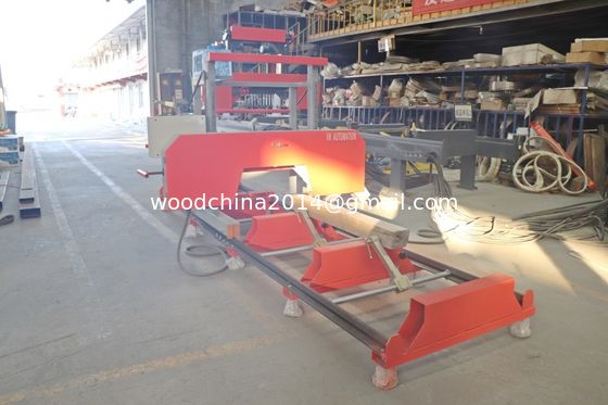 36 inch tot 60 inch draagbare horizontale band zaagmachine met aanhangwagen houtzaagmachine