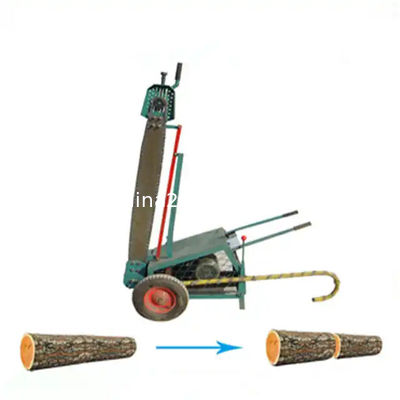 Draagbare kettingzaagmachine voor grote blokken Hout snijden Verticaal snijden Hout snijmachine