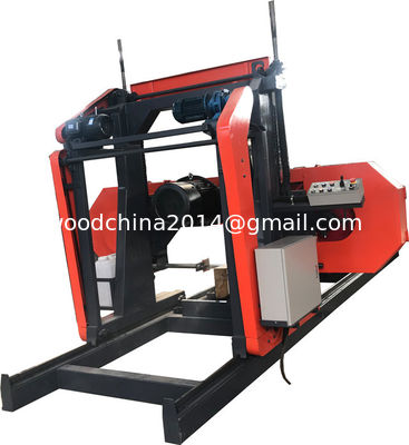 Houtverwerkende zaagmachine Hout draagbare zaagmachine, automatische horizontale bandzaag met invertervoeding