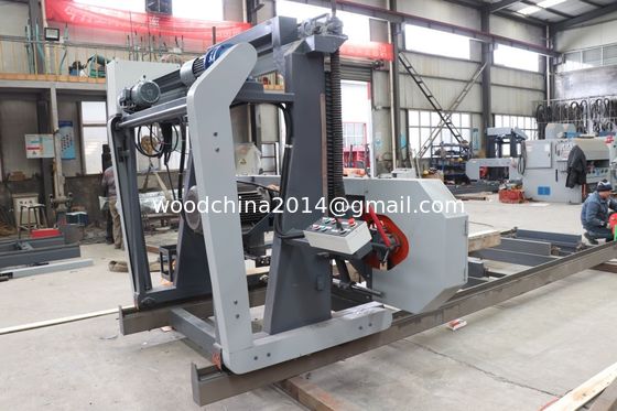 Houtverwerkende zaagmachine Hout draagbare zaagmachine, automatische horizontale bandzaag met invertervoeding