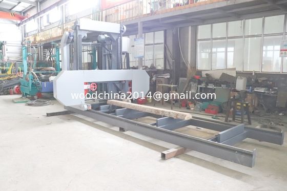 Houtverwerkende zaagmachine Hout draagbare zaagmachine, automatische horizontale bandzaag met invertervoeding