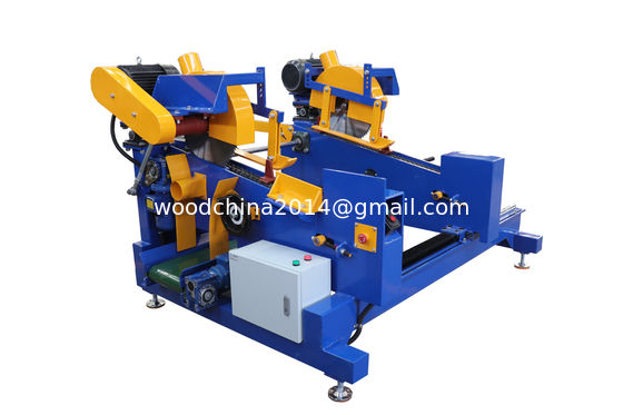 Professionele houten palletmachine automatische dubbel eind behang kruissnijzaag