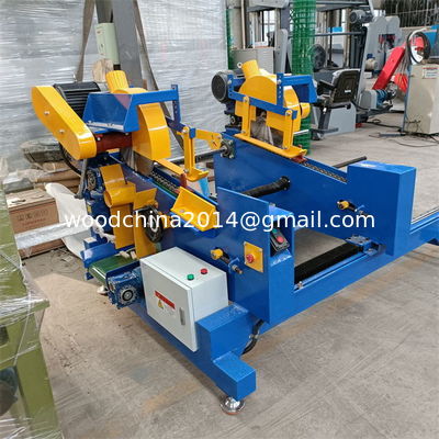 Professionele houten palletmachine automatische dubbel eind behang kruissnijzaag