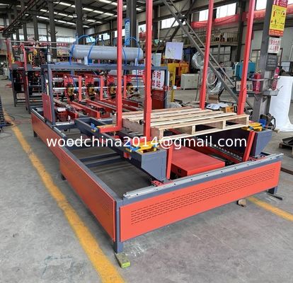 Halfautomatische horizontale houtstrenger palletmachine pallet nagelmachine