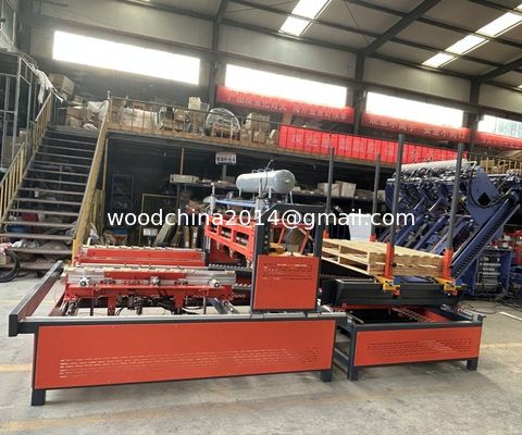 Halfautomatische horizontale houtstrenger palletmachine pallet nagelmachine