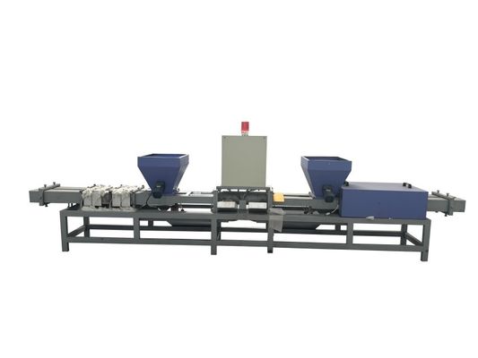 Nieuwe automatische 2-kop houtspeldzaag stofblokmachine Houtpalletmachine