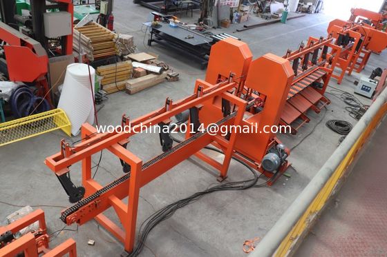 Invertervoeding Automatische dubbele kopbandzaagmachines Twin Verticale bandzaag voor hout
