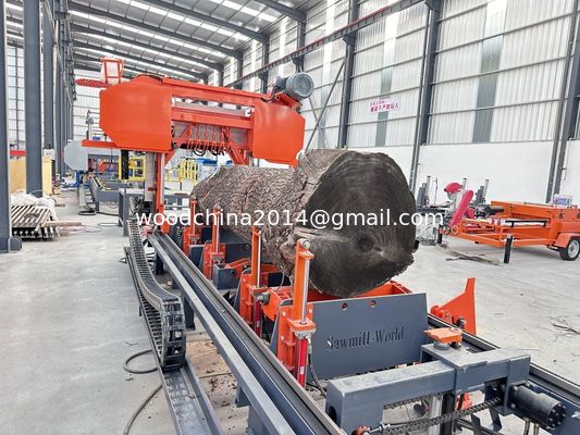 Volledig automatische horizontale hydraulische bandzaagmachine voor 1000 mm hout