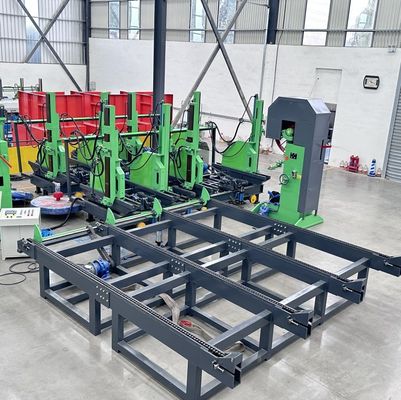 CNC Hydraulische Verticale Zaagmachine MJ3212B Automatische bandzaag met logcarry 1250mm wiel 45KW motor