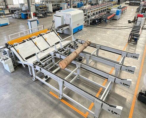 Hoogefficiënte productielijn met meerdere scheurzagen | 250-500 mm houtverwerkingsfabriek met grote diameter | 120m³/8u capaciteit