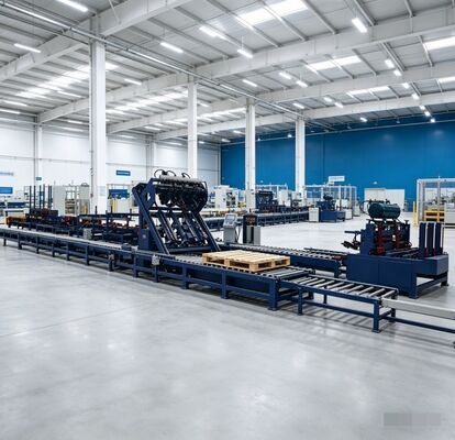 Hoog-efficiënte EPAL Europese standaard automatische houten pallet productie lijn. 50-80 stuks per uur capaciteit.