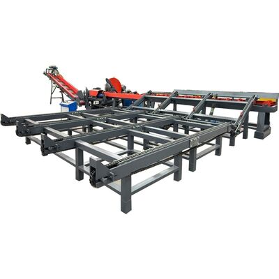 Zware 50-ton hydraulische houtverwerker met 600 mm maximale diameter en volledig geautomatiseerde werkstroom op de assemblagelijn