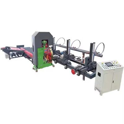 Verticale Bandzaag Houtzaagmachine MJ3210 Boomzaagmolen met Automatische Wagen 1060mm Wiel 30KW Motor
