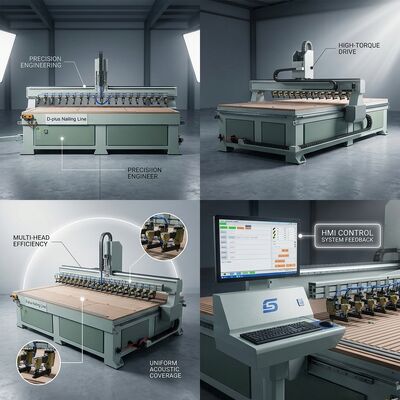SHDJ2700H Automatische akustische panelen nagelmachine voor houten laanwand geluidsisolatie panelen