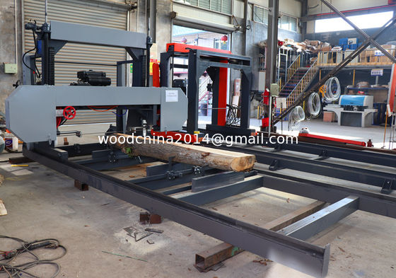 Hout horizontale band zaagmolen band zag machine diesel draagbare zaagmolen te koop