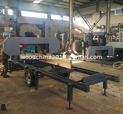 Hout horizontale band zaagmolen band zag machine diesel draagbare zaagmolen te koop