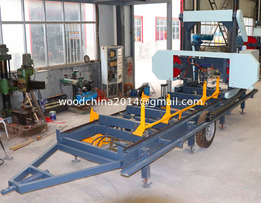 Automatic Hydraulic Bandsaw Machine Wood Band Saw Mill Machine Portable Sawmill