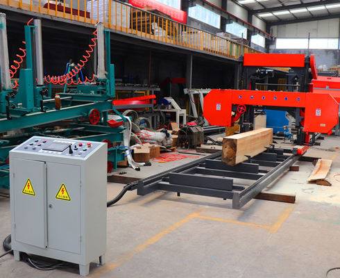 1000mm 1300mm Hout Draagbare Zagerij Elektrische Horizontale Lintzaag Bandzaagmolen met inverter voeding