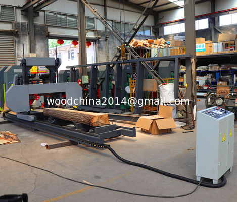 1000mm 1300mm Hout Draagbare Zagerij Elektrische Horizontale Lintzaag Bandzaagmolen met inverter voeding